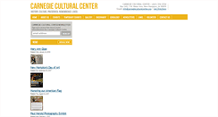Desktop Screenshot of carnegieculturalcenter.org